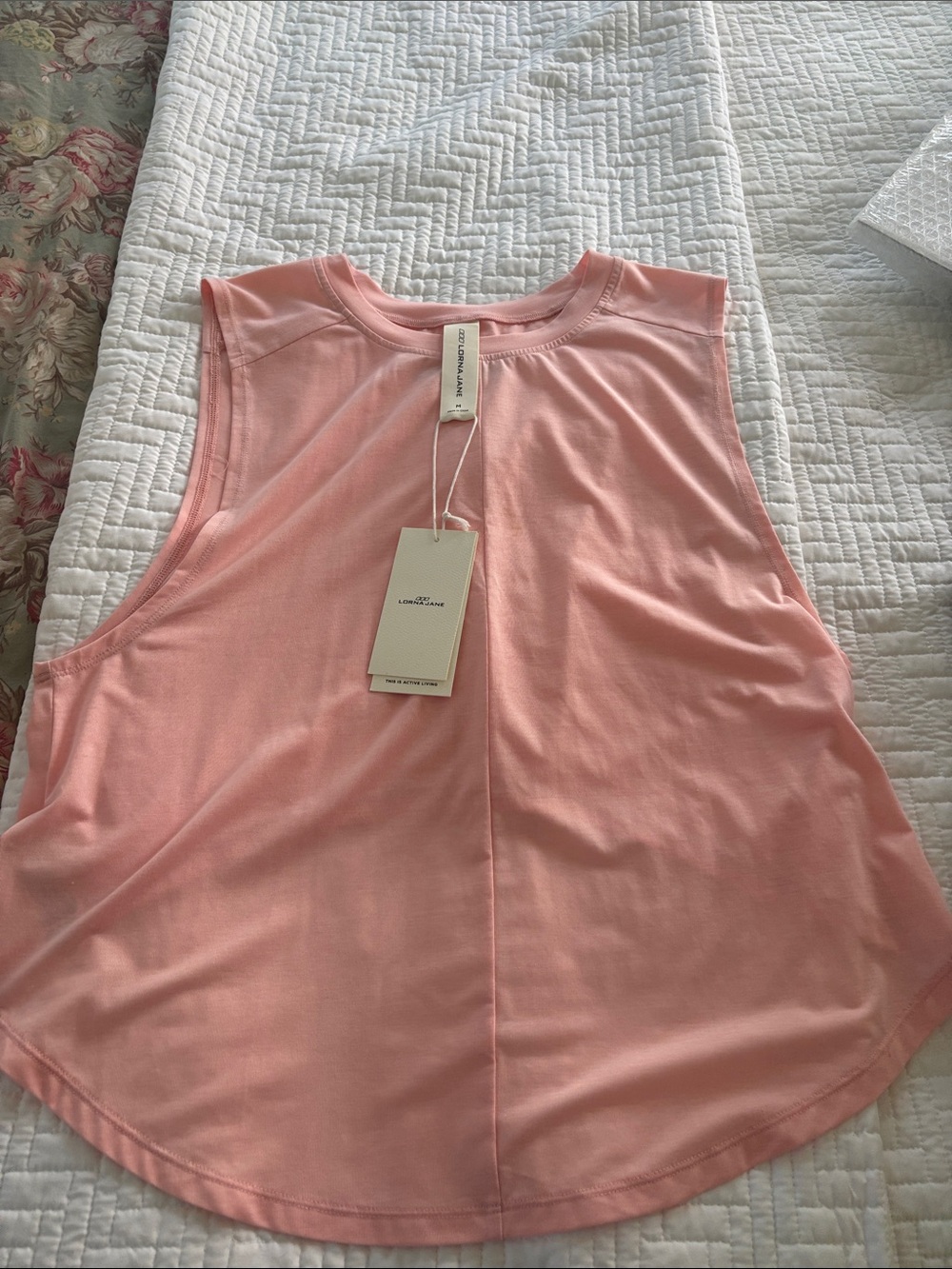 Lorna Jane Soft Blush Pink Sleeveless Tank